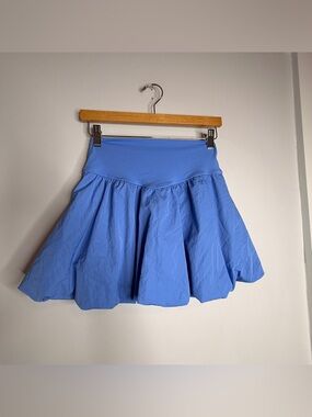 Aerie Bubble Skort Blue Womens Flared Skirt Medium